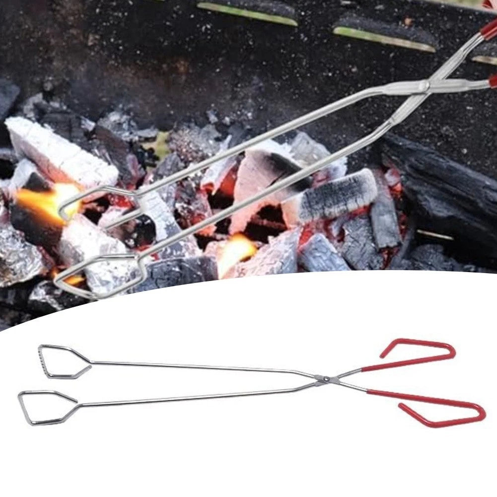 15-Inch Stainless Steel Barbecue Tongs for Grill Tool