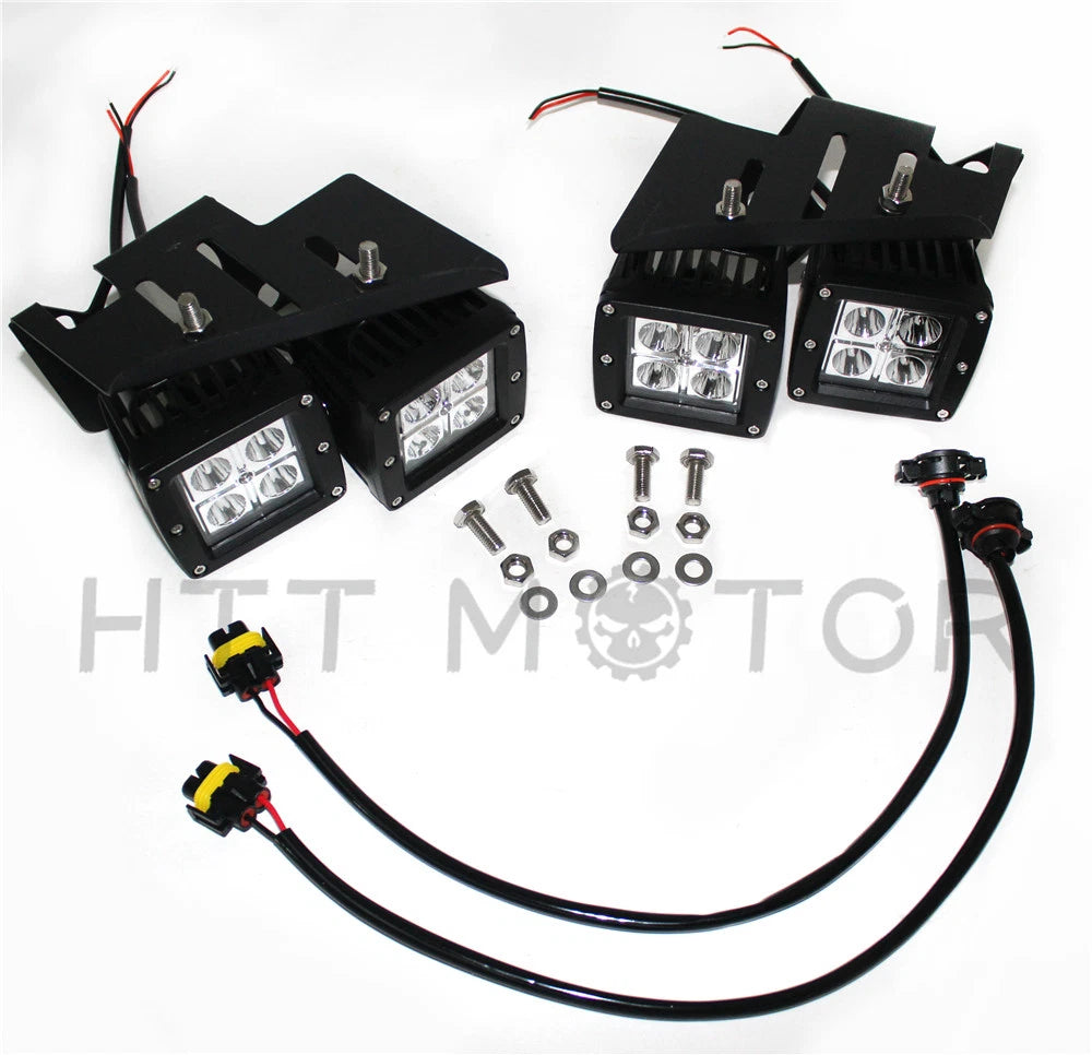 80W CREE LED Pods for Chevy Silverado (2007–2014) - Foglight Bracket/Wiring