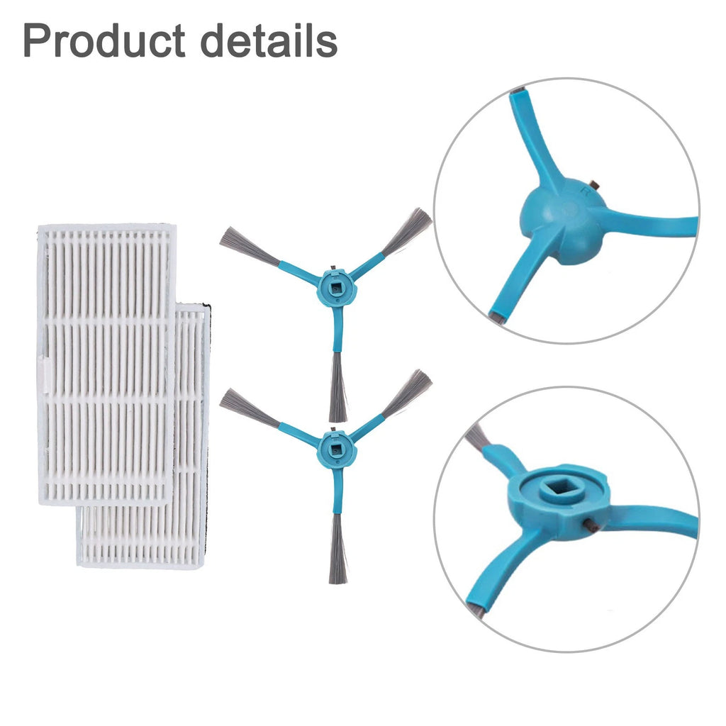 Set of 2 Side Brushes and Filters for Cecotec Robot Vacuum