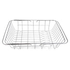 Adjustable Over the Sink Dish Rack Holder - Non-Slip Rubber