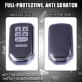 Key Fob Remote Control Cover TPU Shell for Honda (Translucent Purple)