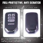 Key Fob Remote Control Cover TPU Shell for Honda (Translucent Purple)