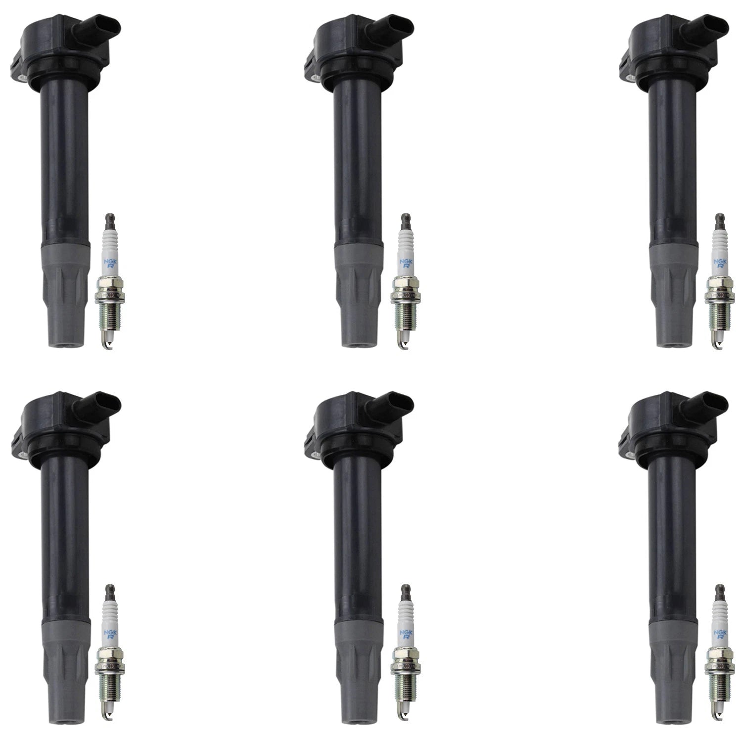 Set of 6 Ignition Coils & NGK Platinum Spark Plugs for Dodge Charger Magnum Nitro (2006–2010)