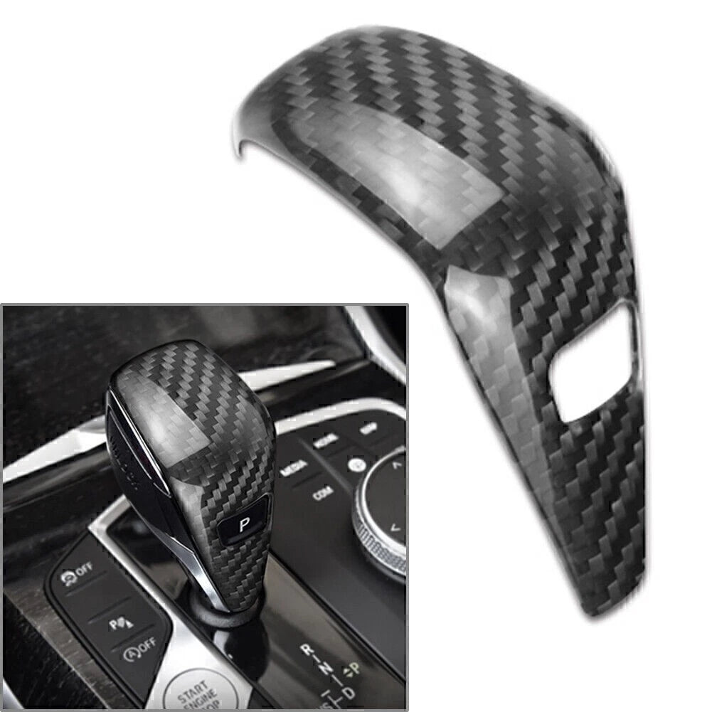 Gear Shift Knob Cover Sticker Trim for BMW 3 Series G20 (2019–2021) Carbon Fiber Black