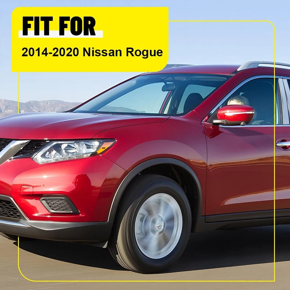Set of 4 Chrome Door Pillar Covers for Nissan Rogue (2014–2020)