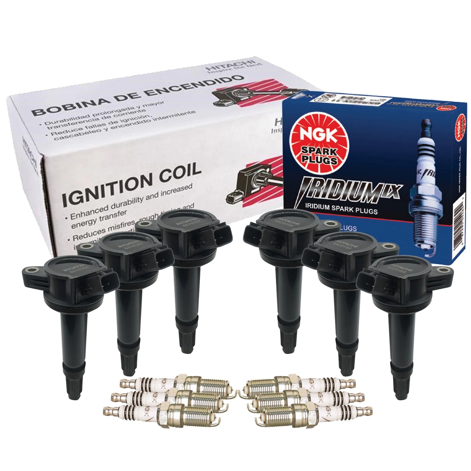 Set of 6 Ignition Coils & 6 NGK Iridium IX Spark Plugs for Ford Mercury V6