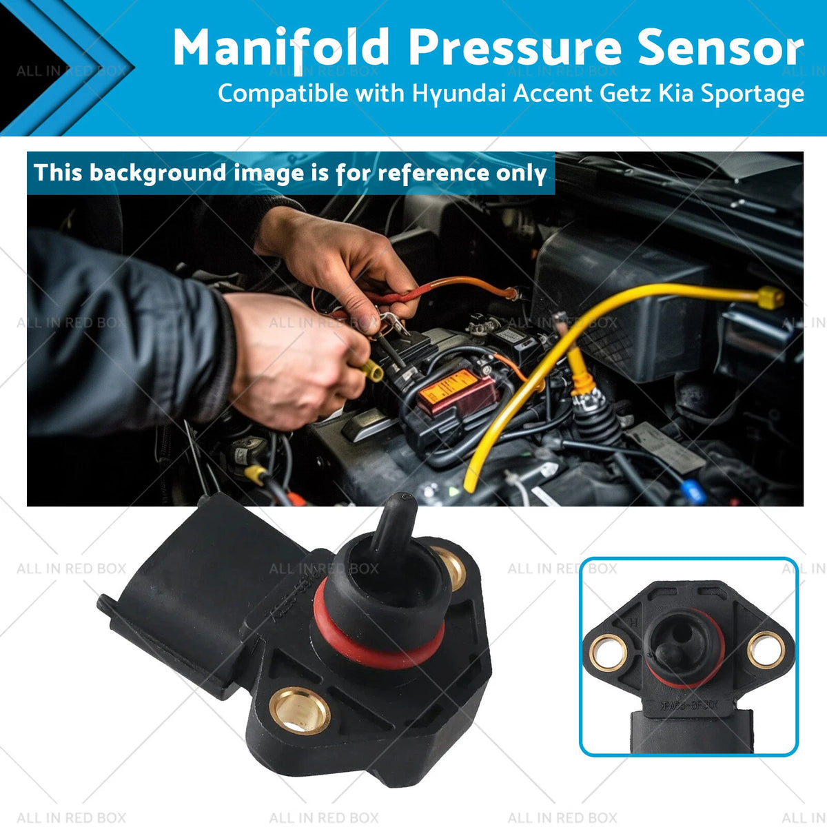 Manifold Pressure Sensor for Hyundai Accent Tucson Getz Kia Rio (2000–2023)