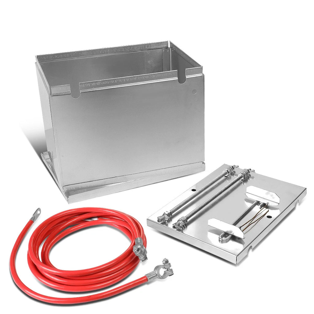 Aluminum Battery Box Relocation Kit for Universal Applications (13.5"W X 9.5"D X 10"H)