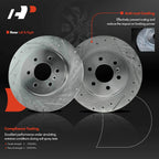Set of 6 Rear Drilled Brake Rotors & Pads for Chevrolet Uplander (2005–2008)