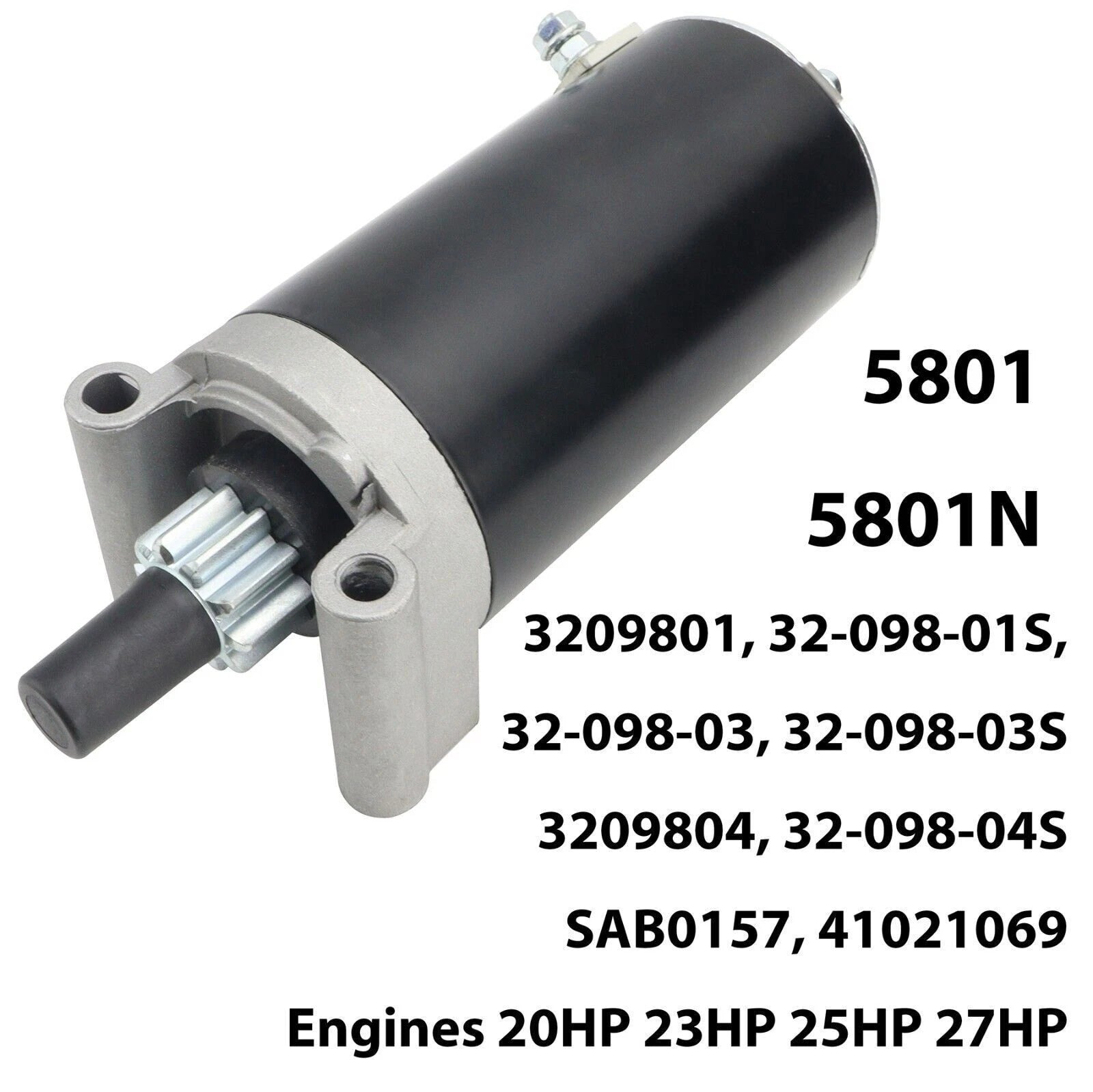 Starter for Cub Cadet Z-Force 48 (2008–2009) Kohler 23HP Gas 10T