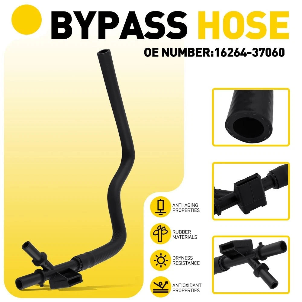 Black Water By-Pass Hose 16264-37060 for Toyota Prius Prius V (2010–2013)