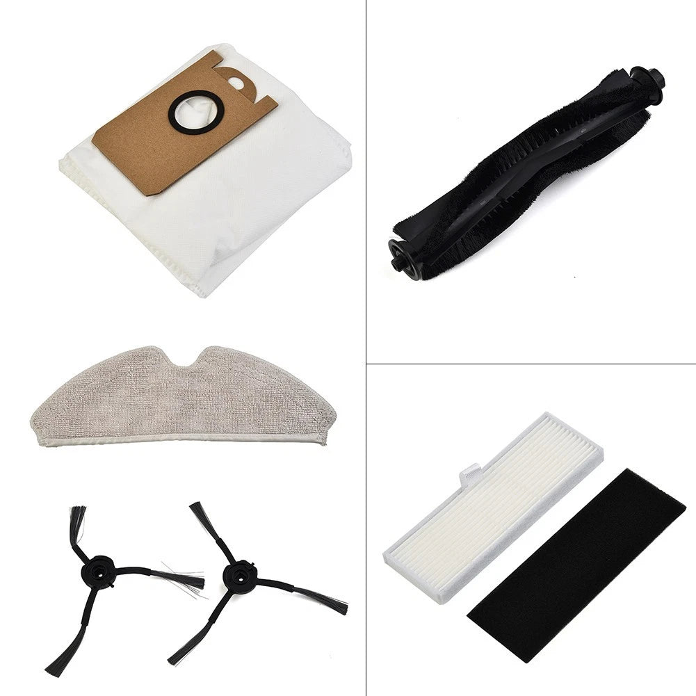 Replacement Parts Set of 4 for T1 Pro Roller Brush Filter Side Brush Mop Cloth