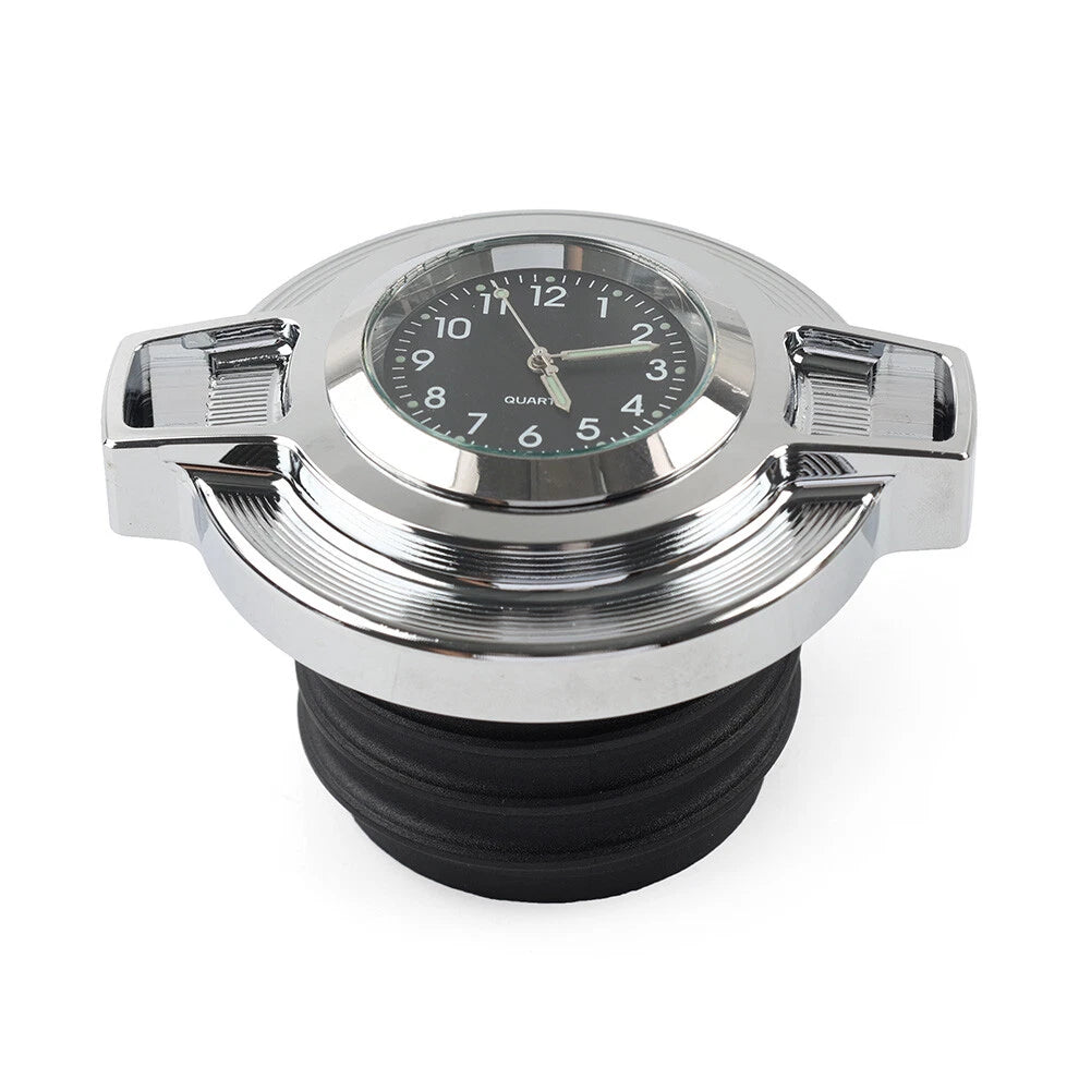 Chrome Fuel Gas Tank Oil Cover with Clock for Harley Sportster 883 (2004–2023)