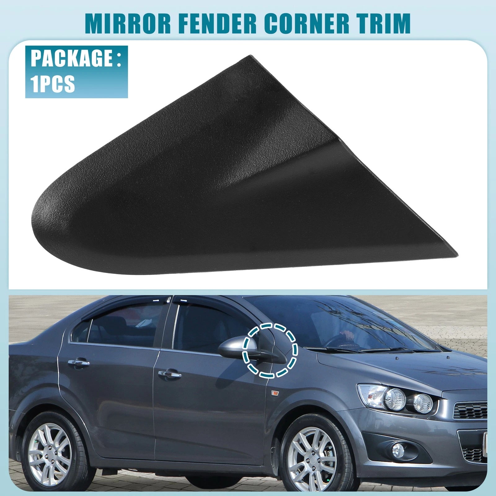 Right Mirror Triangle Fender Cover No. 95461590 for Chevrolet Sonic (2012–2020)