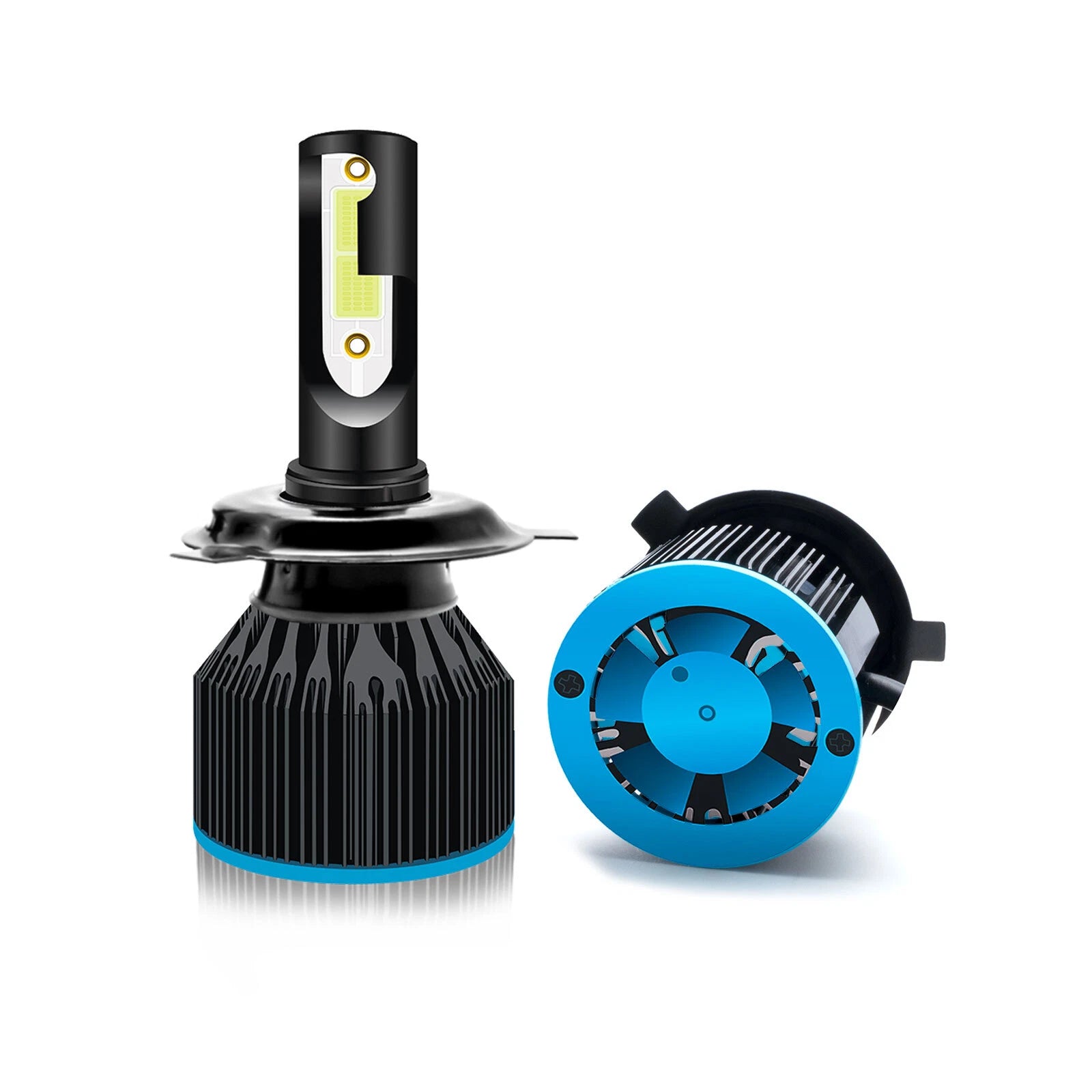 Extremely Bright Ice Blue COB 9003 H4 HB2 LED Headlight High Beam Set for 2x (2011-2019)