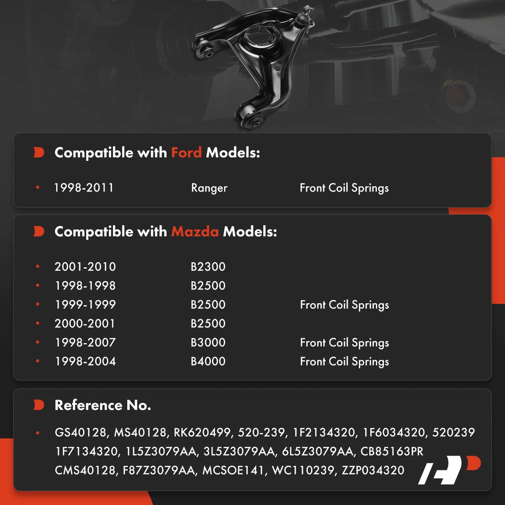 Front Left Lower Control Arm with Ball Joint for Ford Ranger