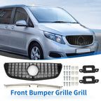 Front Upper Bumper Grille for Mercedes-Benz VITO-Class W477 (2014–2023) Glossy Black