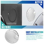 Silver Tone Fuel Tank Cover Door Cap for Dodge Ram (2010-2017)