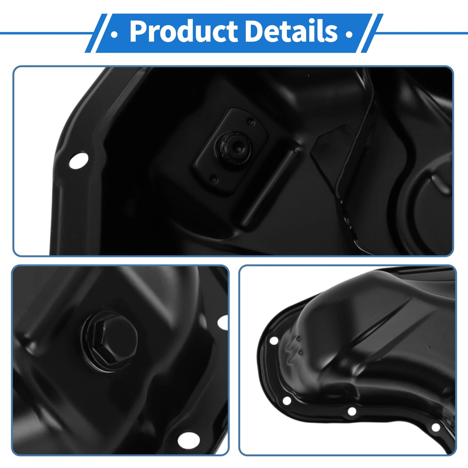 1 Pc Engine Oil Pan No.1210231101 for Toyota Highlander (2017–2019) Steel Black