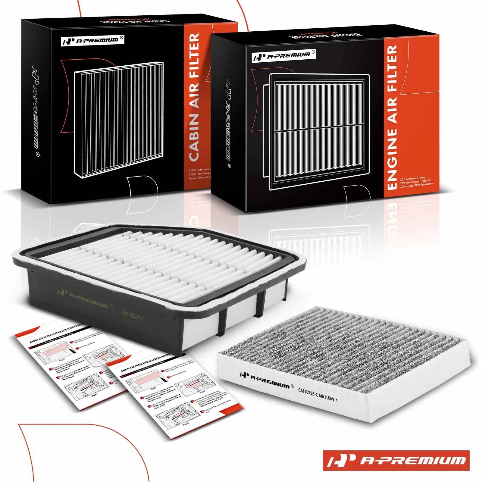 Engine & Activated Carbon Cabin Air Filter for Lexus IS250 IS350 GS350 (2006-2017)