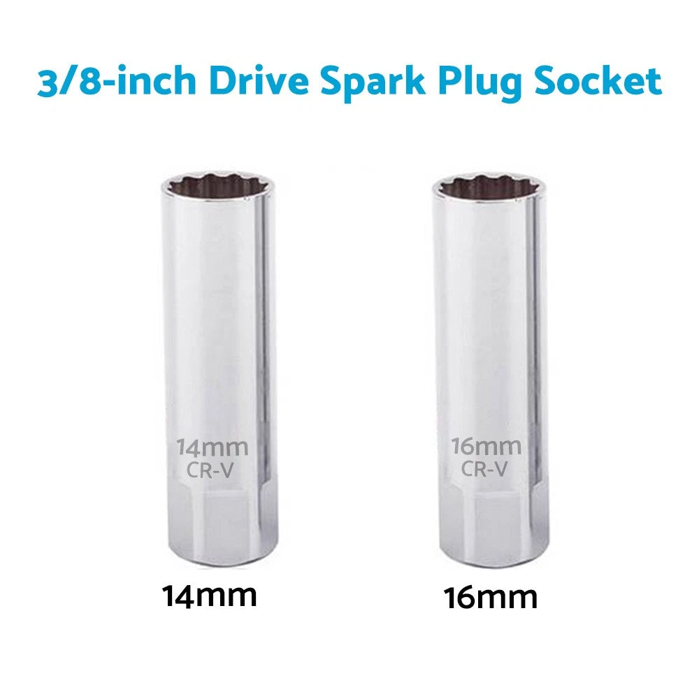 14mm Spark Plug Socket for Auto Car (12 Point, Deep Thin Wall, 3/8" Drive)