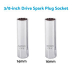 14mm Spark Plug Socket for Auto Car (12 Point, Deep Thin Wall, 3/8" Drive)