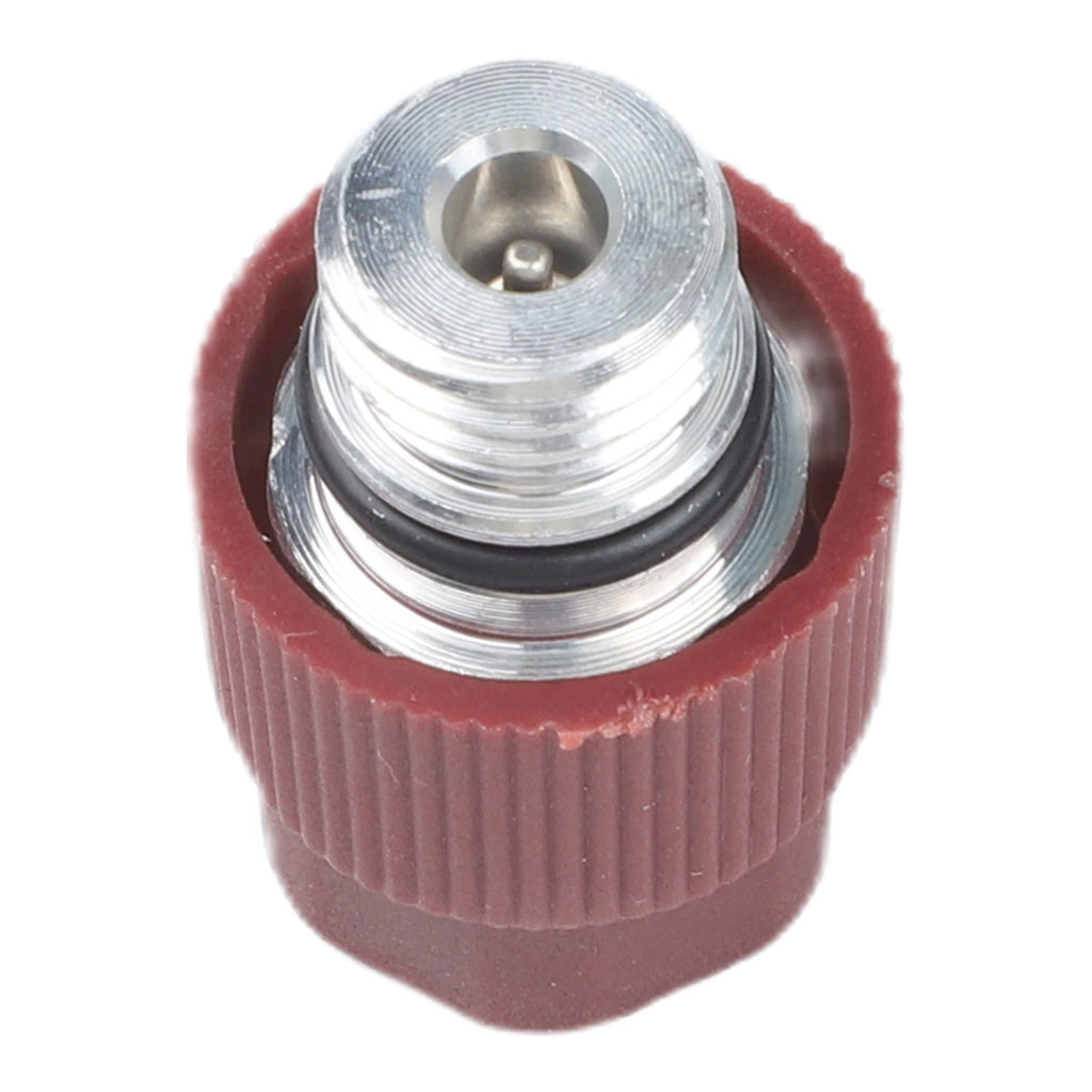 R-134a High Side Port Adapter with 1.5" Thread & Replaceable Valve Cores