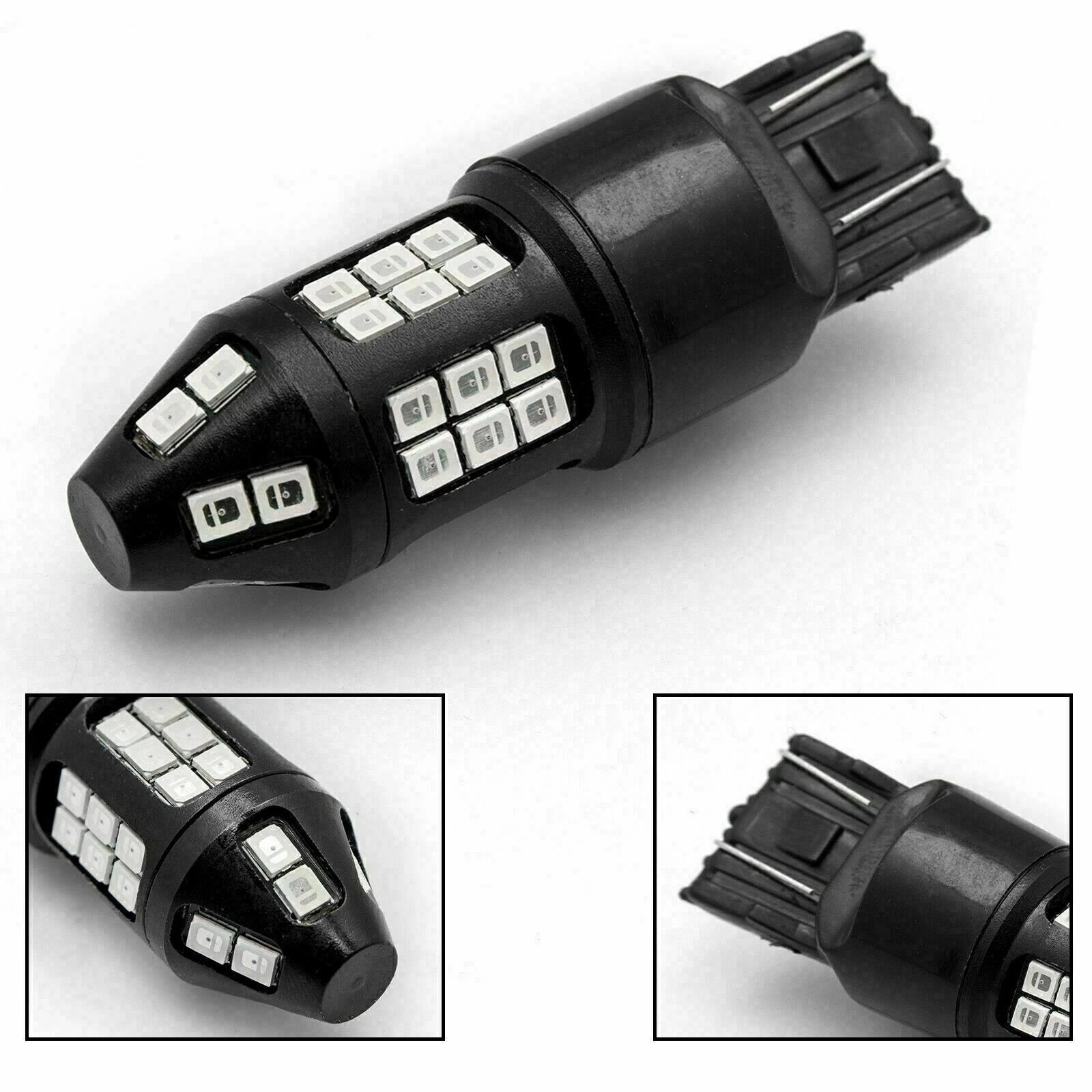LED Red Strobe Brake Stop Light Bulb for Various Makes Models (-)