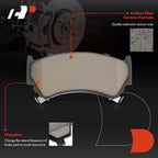 Set of 4 Front Ceramic Brake Pads for Nissan Sentra (1995–1999) 200SX (1995–1998)
