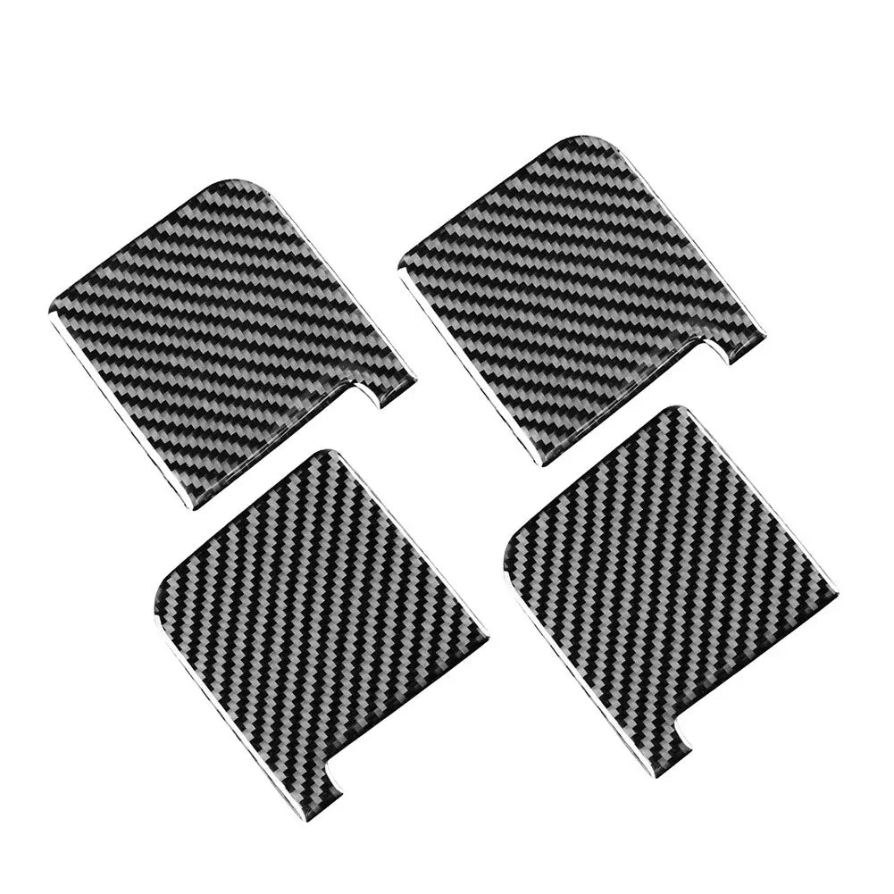 4 x Black Carbon Fiber Door Handle Bowl Covers for Toyota Tundra (2014-2021)