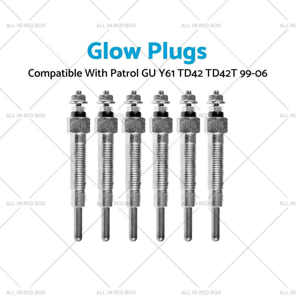 Glow Plug for Nissan Patrol GU Y61 TD42 TD42T 4.2L (1999–2006) 11065-G2400