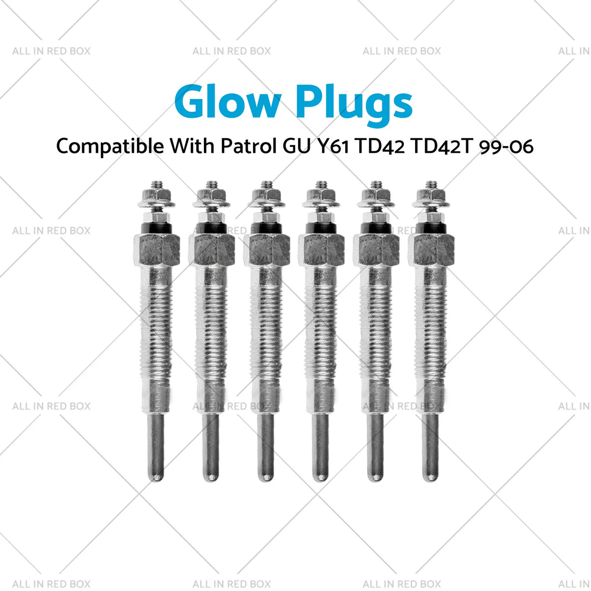 Glow Plug for Nissan Patrol GU Y61 TD42 TD42T 4.2L (1999–2006) 11065-G2400