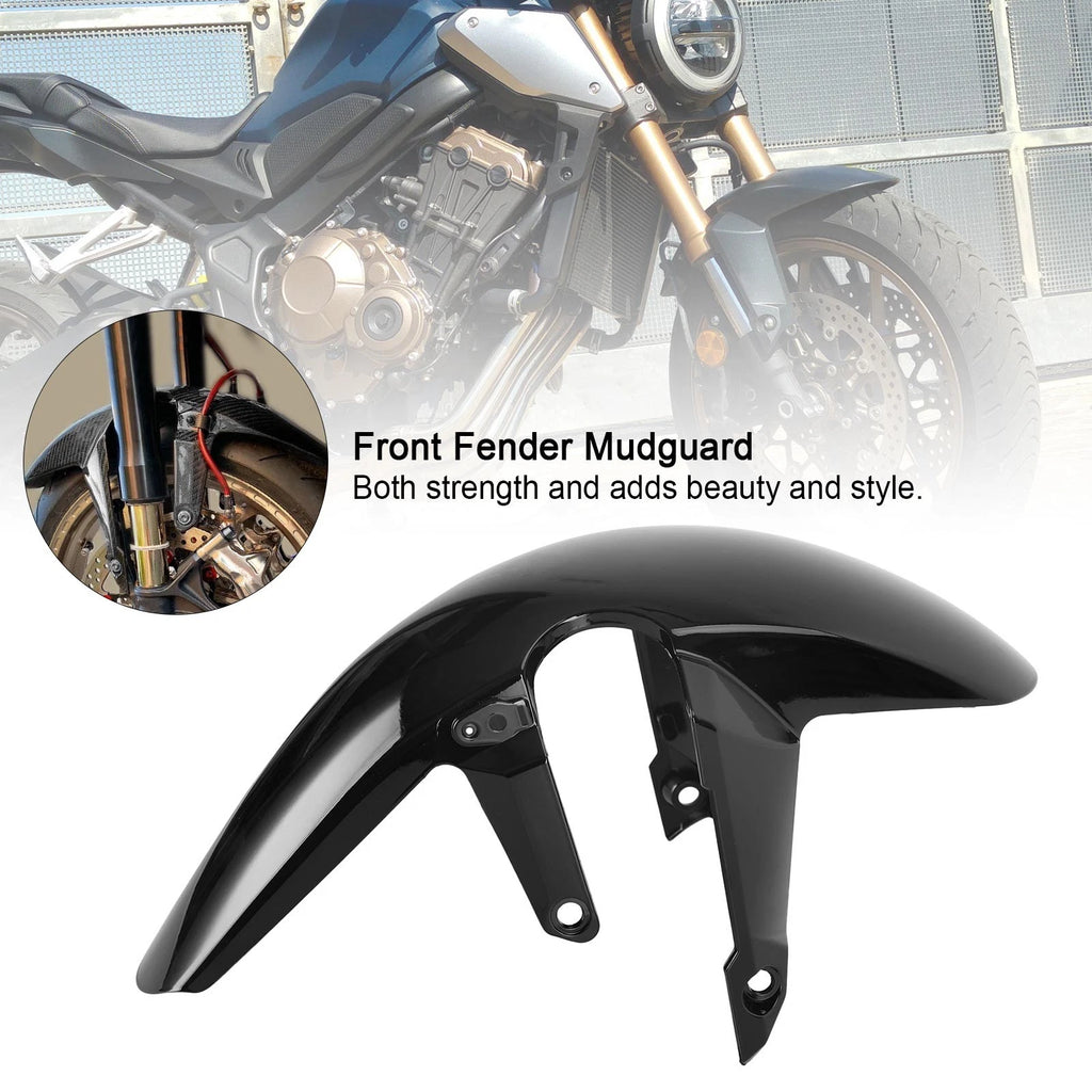 Front Fender Mudguard for Honda CB650R CBR650R CBR500R (2019–2024) Gloss Black