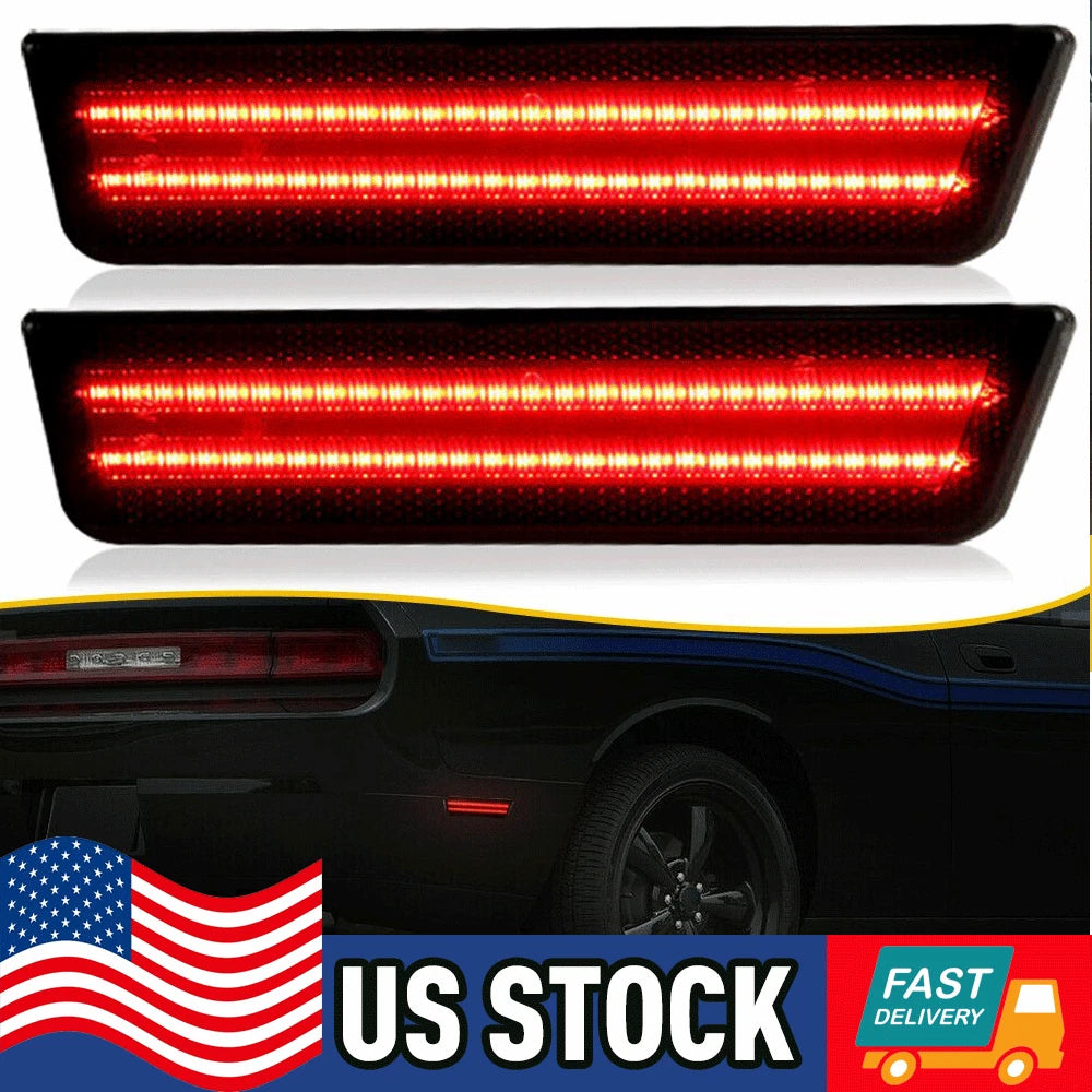 AUXITO Smoke Lens LED Side Marker Lights for Dodge Challenger (2008–2014)