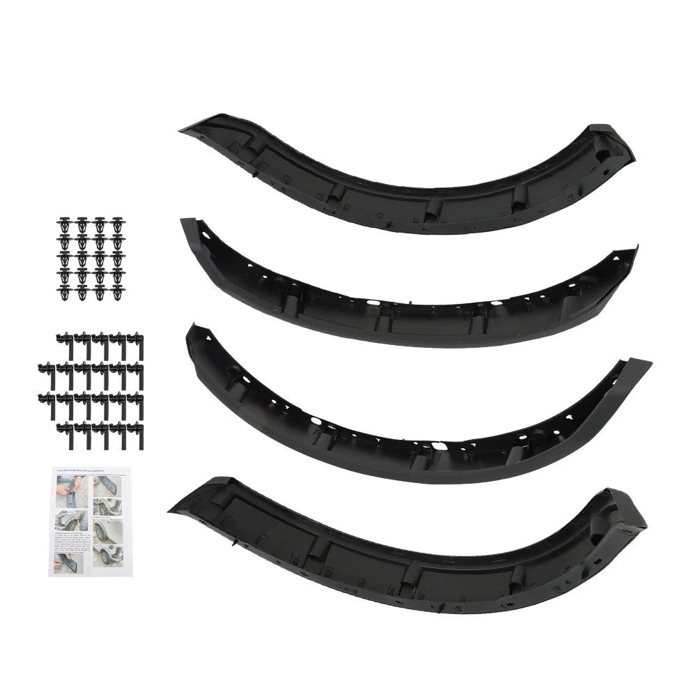 Set of 4 Wide Black Wheel Lip Fender Flares for Ford Bronco (2021–2024)