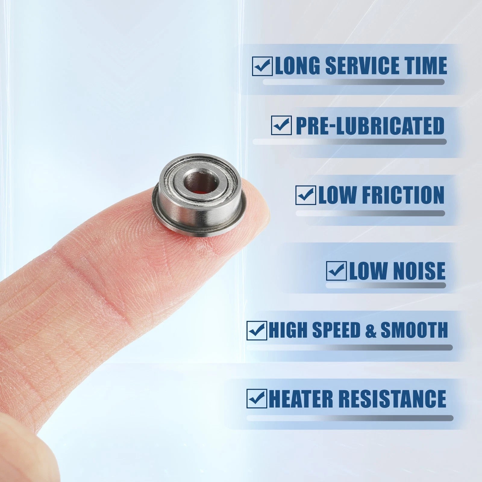 10pcs MF104ZZ Double Metal Shield Flanged Deep Groove Ball Bearings for Various Models 