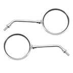 Set of 2 Chrome Round Mirrors 10MM for Honda (Universal)