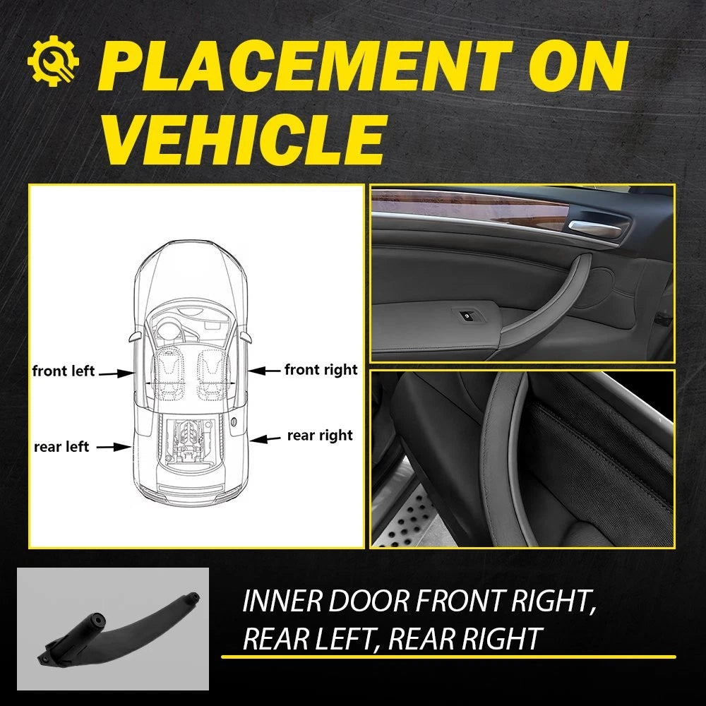 3X Inner Door Handle Pull Trim Cover for BMW E70 X5 X6 (2008–2014) EPY