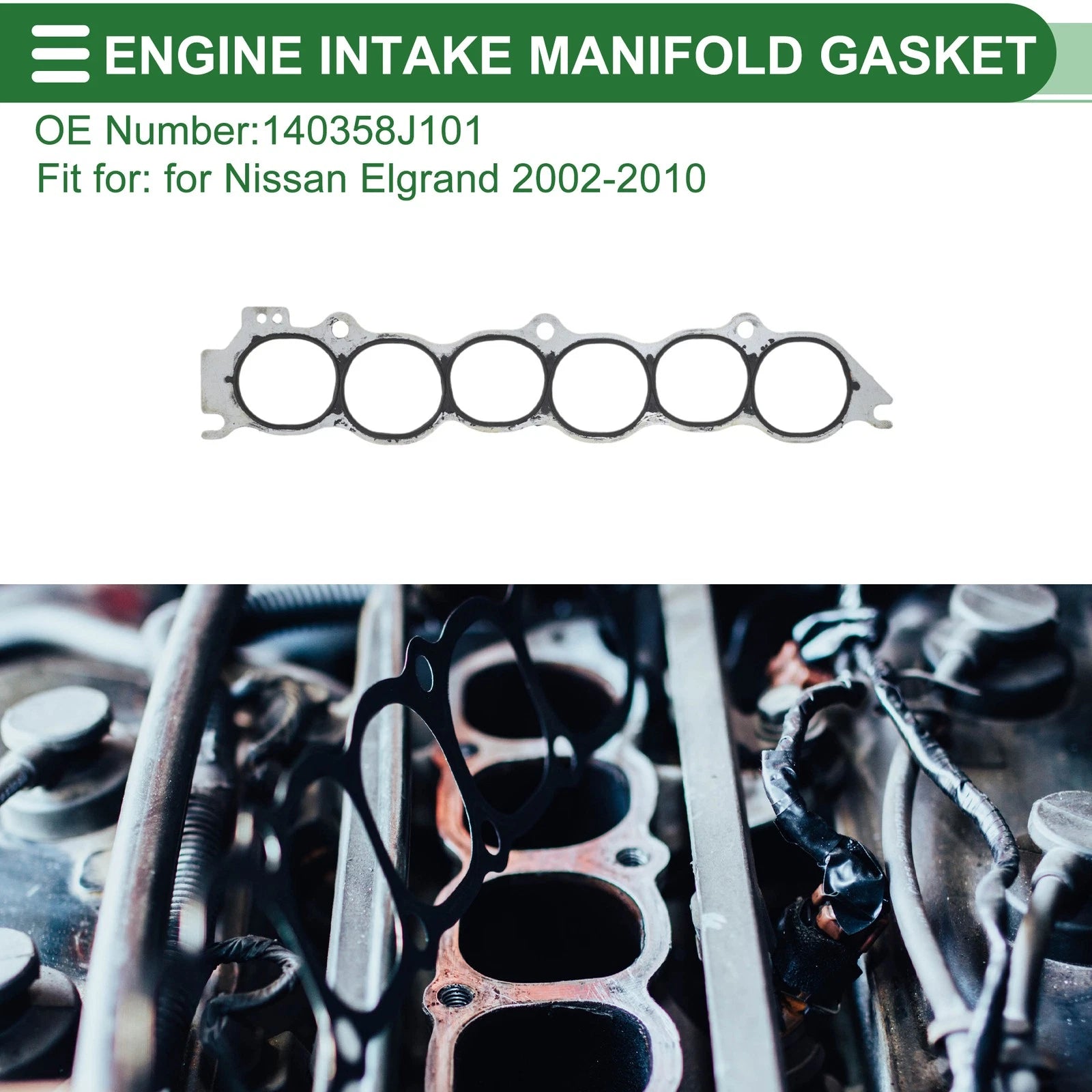 Engine Intake Manifold Gasket for Nissan Elgrand (2002–2010) No. 140358J101