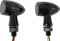 LED Turn Signal Black Amber Clear Lens for V-Twin Bikes