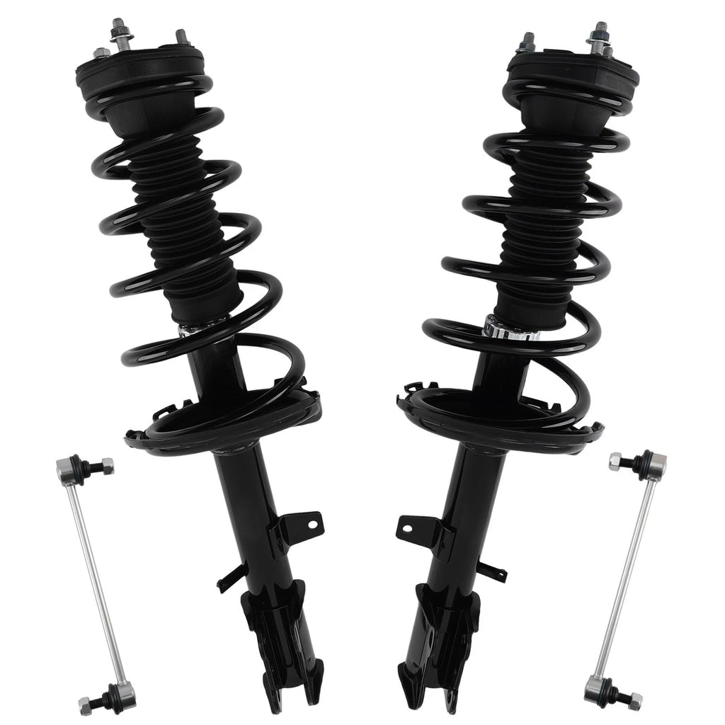 Set of 4 AWD Rear Struts w/ Coil Spring + Sway Bar Links for Toyota Highlander Venza