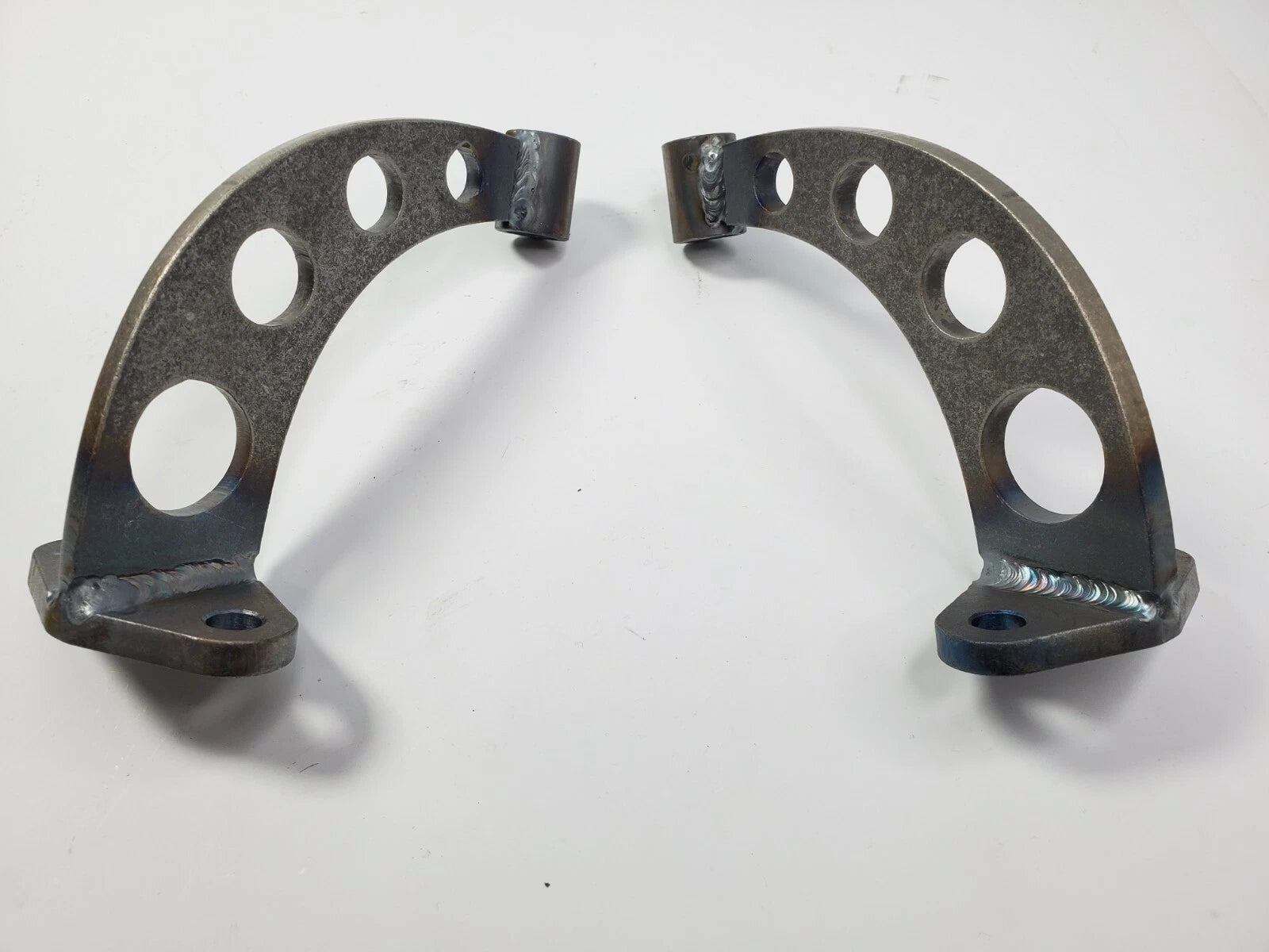 Drilled Headlight Stands Mount Pair for Hot Rods (Custom Steel Frame)
