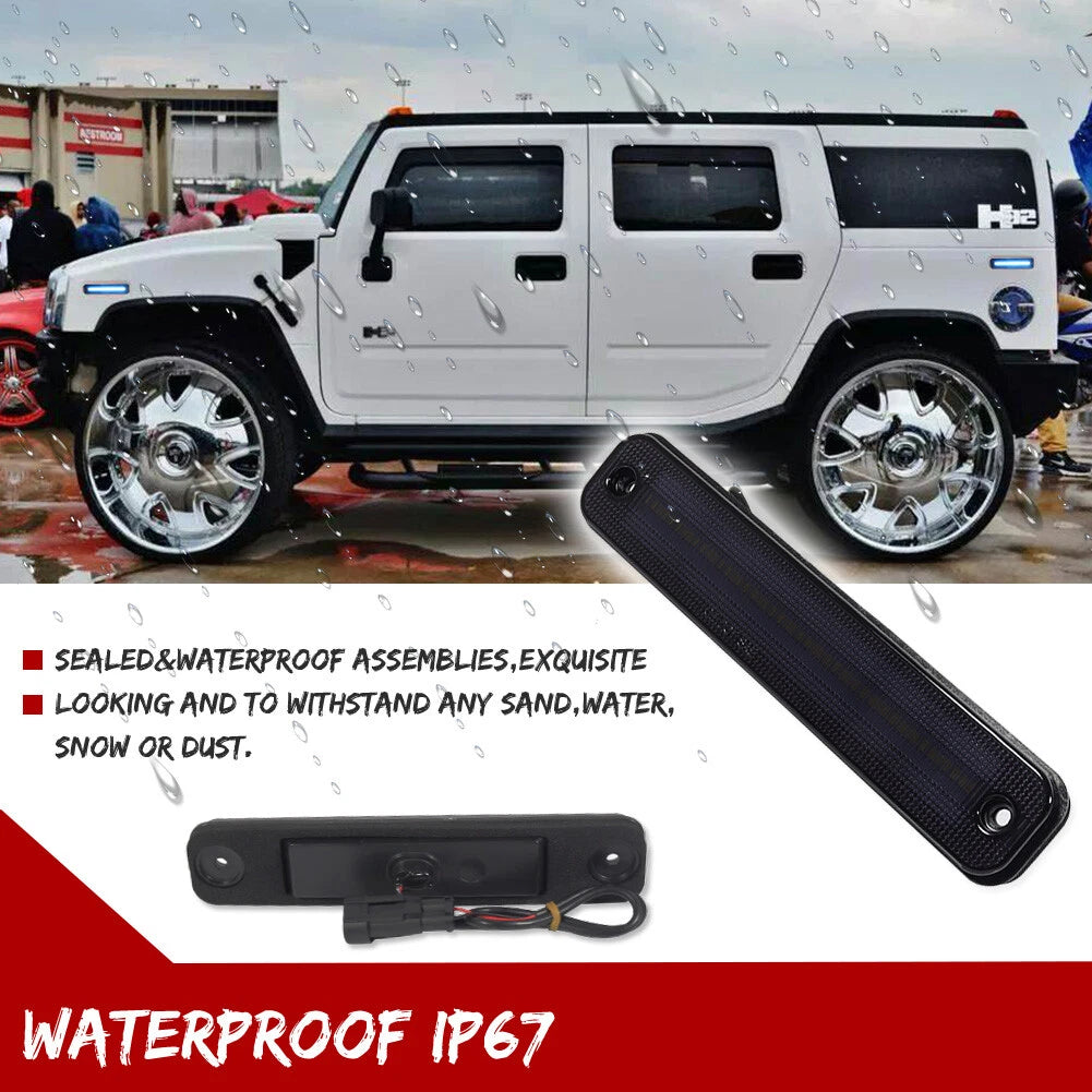 Smoke LED Fender Side Marker Signal Lights for Hummer H2 (2003–2009)