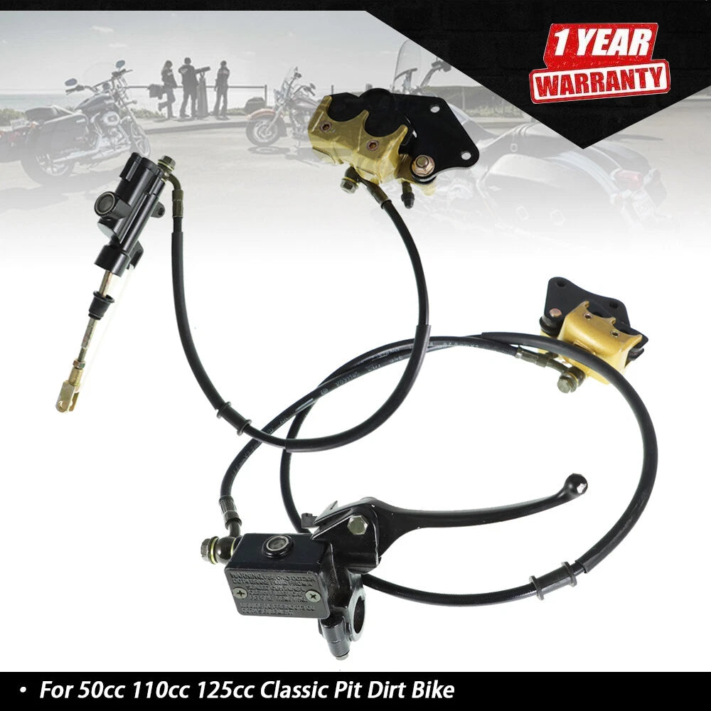 Hydraulic Brake Caliper Set for 50cc 110cc 125cc Classic Pit Dirt Bike