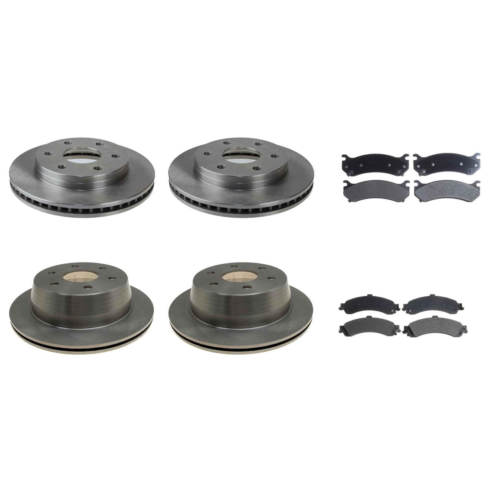 ACDelco Silver Brake Kit Disc Rotors Pads for GMC Sierra Yukon (304mm 325mm)