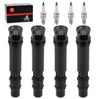 Set of 4 Ignition Coils for Honda CBR1000RR (2004–2007) 30700-MEL-003 w/ Iridium Spark Plug