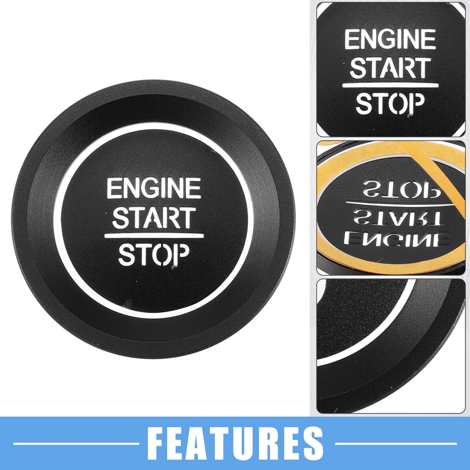 Ignition Button Trim Decal for Honda Accord (2018–2022) Black