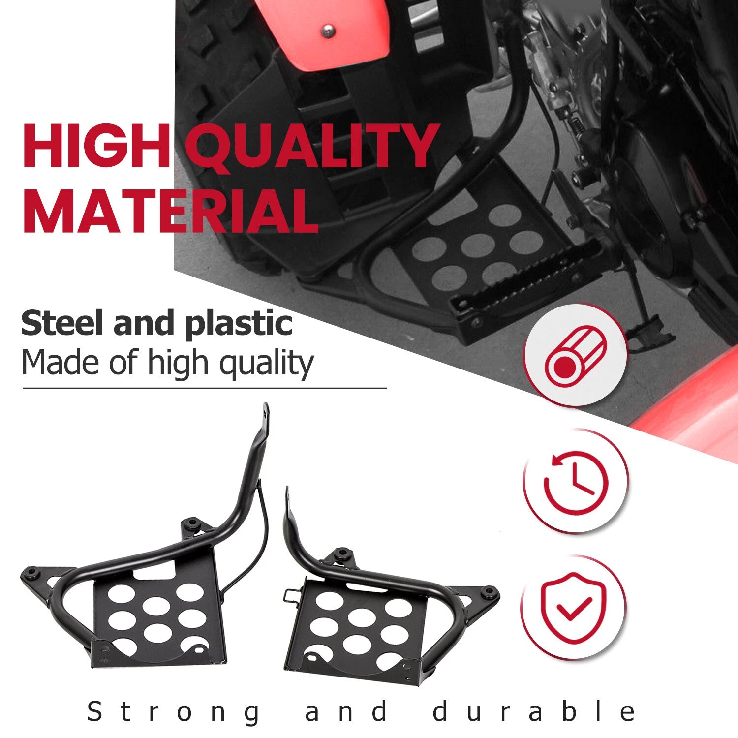 Set of 2 Nerf Bars Heel Guards for Yamaha Banshee (1990–2006) 87