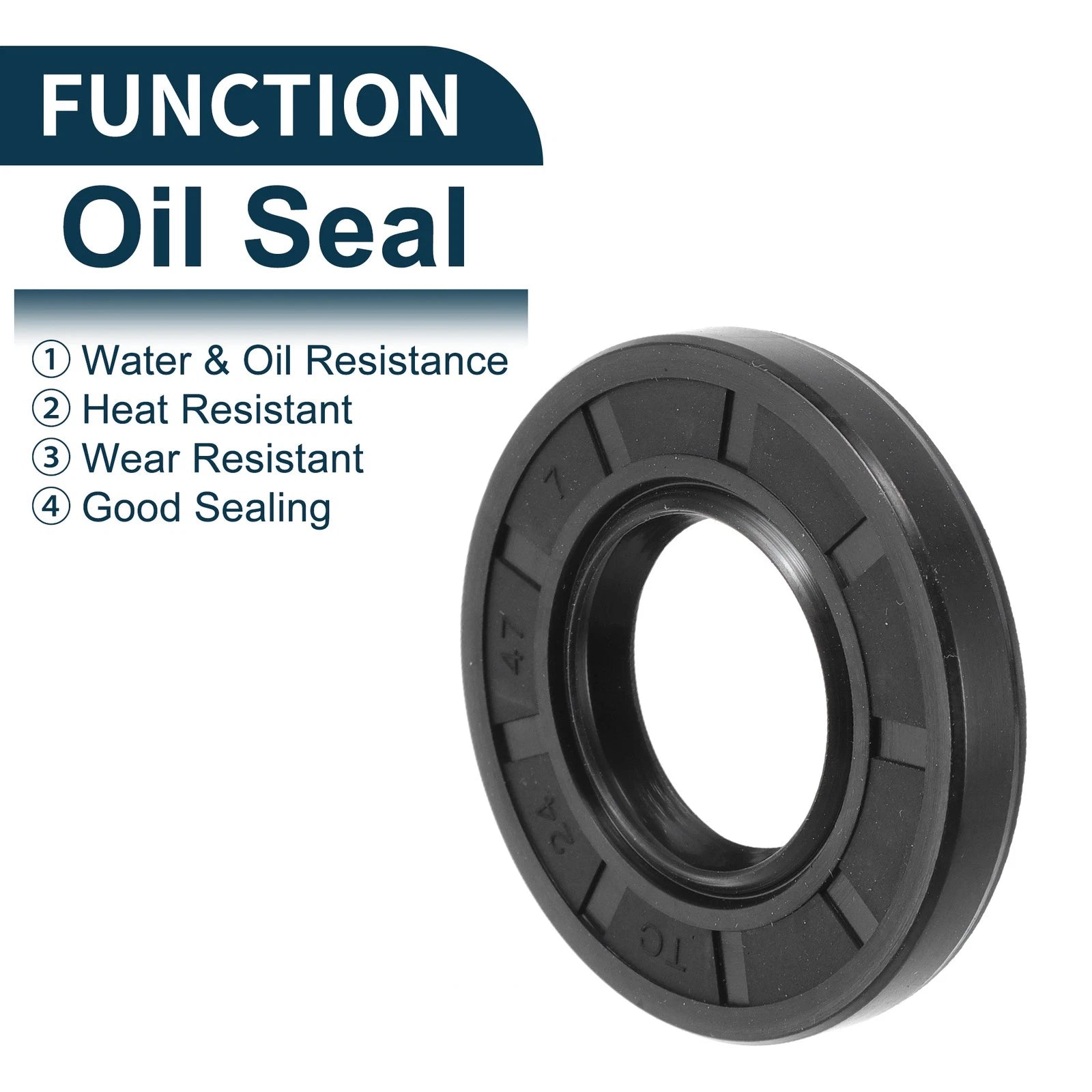 Set of 5 Oil Seal Rotary Shaft Seal NBR Rubber 24x47x7mm