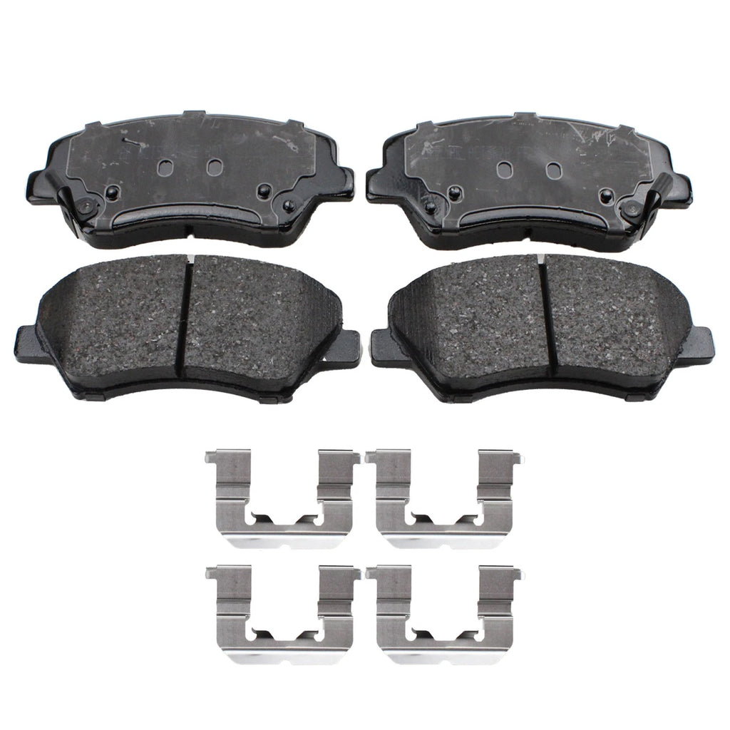 Front Rotors & Akebono ProACT Ceramic Brake Pads Kit for Forte Koup (2010–2016)